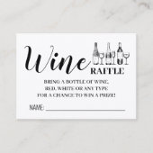 Carte De Placement Billet de tirage de vin français espagnol (Devant)