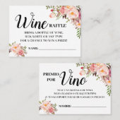 Carte De Placement Billet de tirage de vin français espagnol (Devant / Derrière)