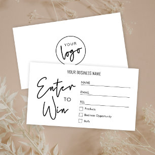 Carte De Placement Billet d'entrée pour gagner simple logo d'entrepri