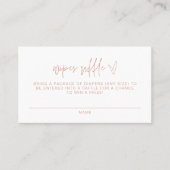 Carte De Placement Billet MARLO Bohemian Blush Baby Wipes Raffle (Devant)