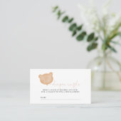 Carte De Placement Billet rabat Baby shower d'ours (Debout devant)