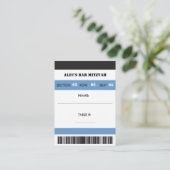 Carte De Placement Billet Retro Baseball à thème VIP Siège vierge (Debout devant)