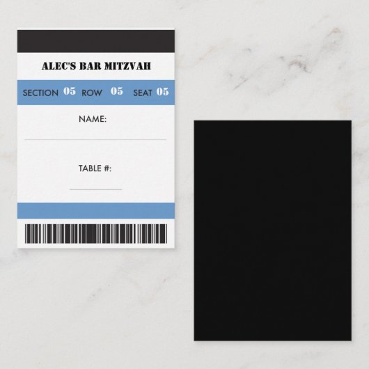 Carte De Placement Billet Retro Baseball à thème VIP Siège vierge (Devant / Derrière)