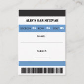 Carte De Placement Billet Retro Baseball à thème VIP Siège vierge (Devant)