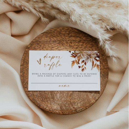 Carte De Placement Billet TALIA Boho Terracotta Floral Diaper