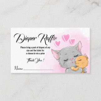 Carte De Placement Billets Baby showers roses, jeu de Raffle de couch