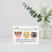 Carte De Placement Billets Barnyard Diaper Raffle (Debout devant)