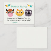 Carte De Placement Billets Barnyard Diaper Raffle (Devant / Derrière)
