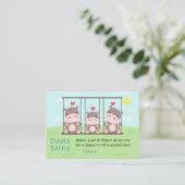 Carte De Placement Billets de rabat Hippo Diaper (Debout devant)