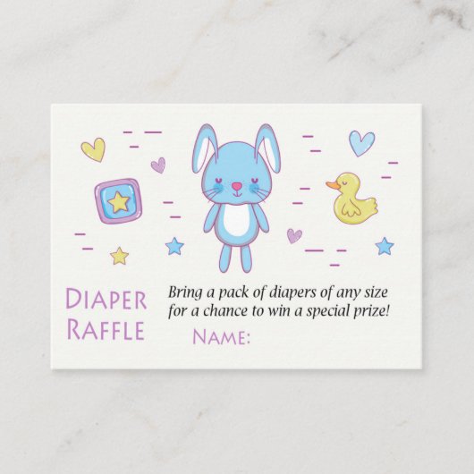 Carte De Placement Billets de rousseur de lapin bleu (Devant)