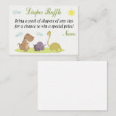 Carte De Placement Billets de tombola de couche dinosaure (Devant / Derrière)