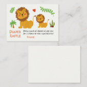 Carte De Placement Billets Lion Diaper Raffle (Devant / Derrière)
