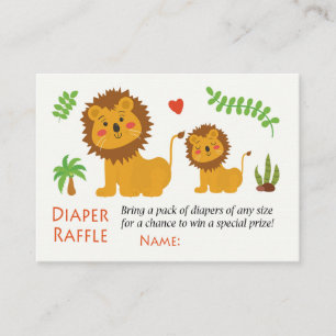 Carte De Placement Billets Lion Diaper Raffle