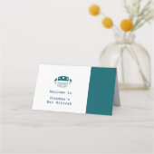 Carte De Placement Billetterie Green Grey Bat mitzvah Siège (Dos)