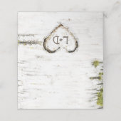 Carte De Placement Birch Tree Rustic Mariage (Extérieur déplié)
