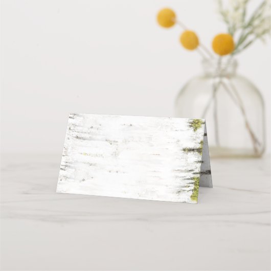Carte De Placement Birch Tree Rustic Mariage (Devant)
