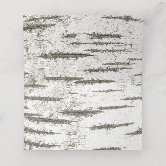 Carte De Placement Birch Tree Rustic Mariage (Intérieur déplié)