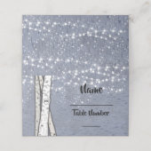 Carte De Placement Birch Tree scintille lumières table de soirée cart (Extérieur déplié)