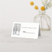 Carte De Placement Birch Trees en Noël d'hiver Noël Noël Noël (Dos)