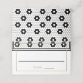 Carte De Placement Bistro français Design Vintage (Extérieur déplié)