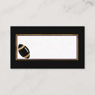 Carte De Placement Black and Gold Football 2 Mariage Place Card
