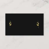 Carte De Placement Black and Gold Wedding Place Card (Dos)