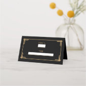 Carte De Placement Black Art Déco Grand Gatsby Numéro Lieu (Dos)