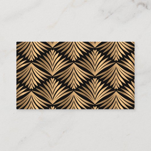 Carte De Placement Black Gold Art Déco Gatsby Mariage Merci (Dos)