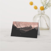 Carte De Placement Black & Rose Gold Princess Quinceañera (Dos)