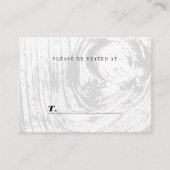 Carte De Placement Blanc Classique Rustique Bois Chic Mariage d'hiver (Devant)