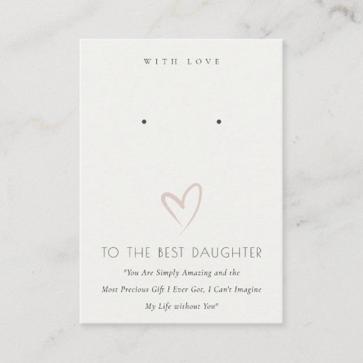 CARTE DE PLACEMENT BLANC COEUR MEILLEUR FILLE CADEAU DE RECHERCHE AFF (Devant)