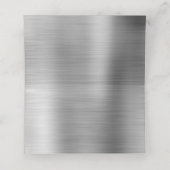 Carte De Placement Blanc et argent Faux Feuille (Intérieur déplié)