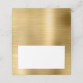 Carte De Placement Blanc et or Faux Feuille (Extérieur déplié)
