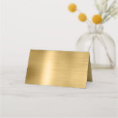 Carte De Placement Blanc et or Faux Feuille (Dos)