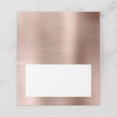 Carte De Placement Blanc et or rose Faux Feuille (Extérieur déplié)