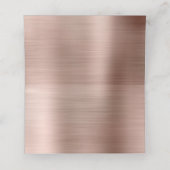 Carte De Placement Blanc et or rose Faux Feuille (Intérieur déplié)