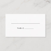 Carte De Placement Blanc moderne Gras Mariage plat (Devant)