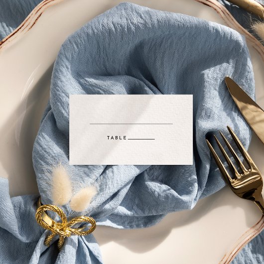 Carte De Placement Blanc moderne Gras Mariage plat