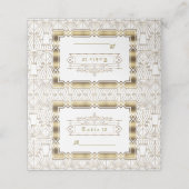Carte De Placement Blanc noir Art déco Gatsby 1920 Style Mariage (Extérieur déplié)