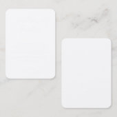 Carte De Placement Blanc sur noir en lieu et place des faveurs Mariag (Devant / Derrière)