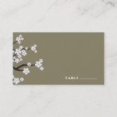 Carte De Placement Blanc Zen Sakura Cerry Blossoms Mariage asiatique (Devant)