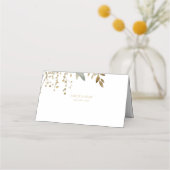 Carte De Placement BLANCHE | Aquarelle Imitation Gold Foliing Mariage (Dos)