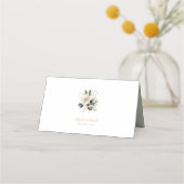 Carte De Placement BLANCHE | Aquarelle Imitation Gold Foliing Mariage (Dos)