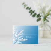 Carte De Placement Blanche-Neige sur Blue Winter Wedding (Debout devant)