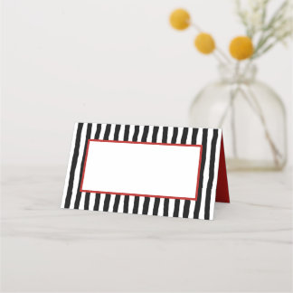 Carte De Placement Blancs blancs et noirs avec rouge