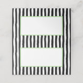 Carte De Placement Blancs blancs et noirs avec vert (Extérieur déplié)