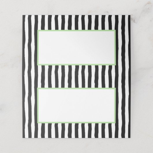 Carte De Placement Blancs blancs et noirs avec vert (Extérieur déplié)