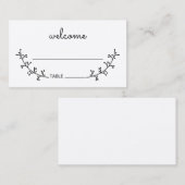 Carte De Placement Blank Rustic Laurels Kraft Mariage papier (Devant / Derrière)