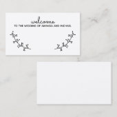 Carte De Placement Blank Rustic Laurels Kraft papier Mariage Place vo (Devant / Derrière)