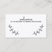 Carte De Placement Blank Rustic Laurels Mariage (Devant)